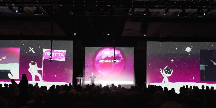Main stage at Yotta, the AI and energy infrastructure conference at Caesars Forum in Las Vegas