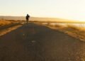 empty road runner early morning