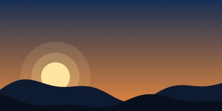 Sunrise over quiet hills, Positive Phil