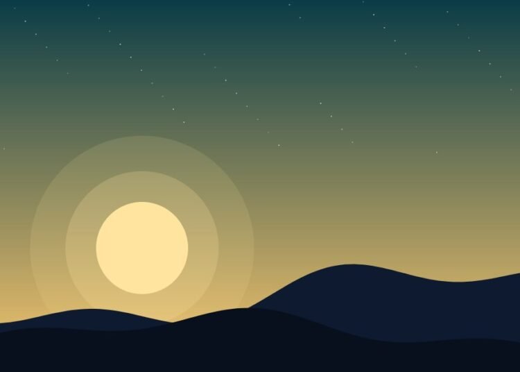 Sunrise over quiet hills, Positive Phil
