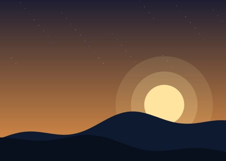 Sunrise over quiet hills, Positive Phil