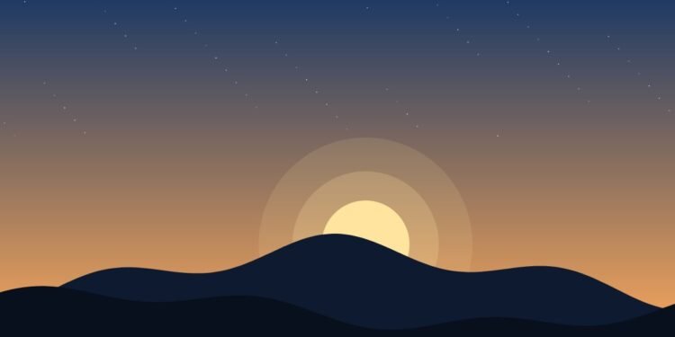 Sunrise over quiet hills, Positive Phil