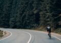 Cyclist Road Mountains photo