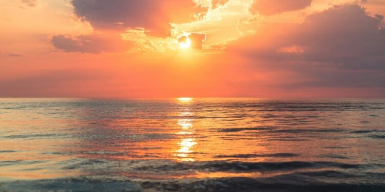 Sunrise Ocean Horizon photo