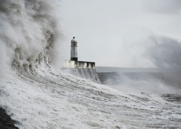 Storm Lighthouse Waves photo
