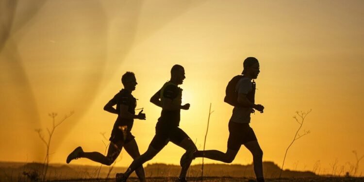 Runner Sunrise Silhouette photo