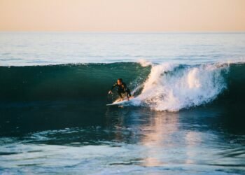 Surfing Wave Sunset photo
