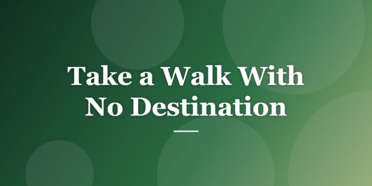 Take a Walk With No Destination