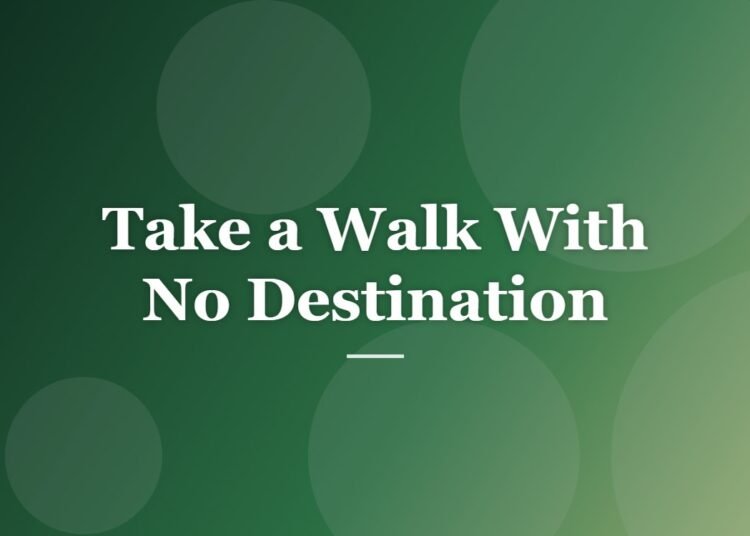 Take a Walk With No Destination