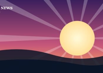 Sunrise over hills, a picture of hope and new starts