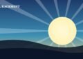 Sunrise over hills, a picture of hope and new starts