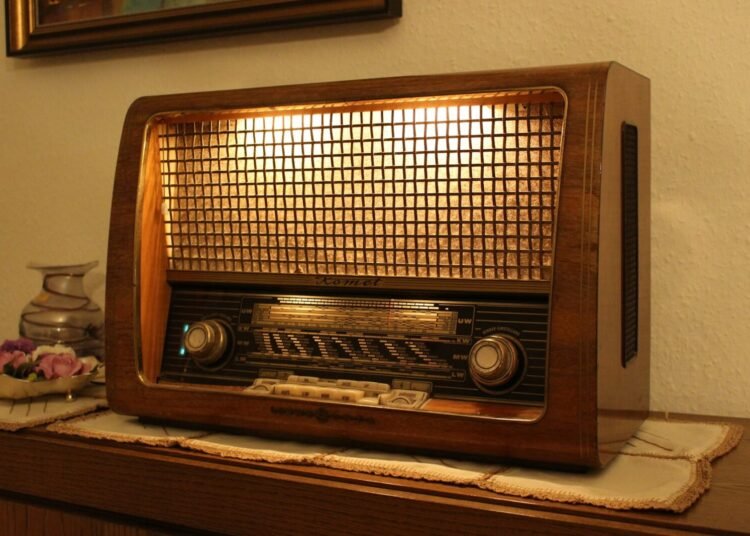 vintage radio warm light